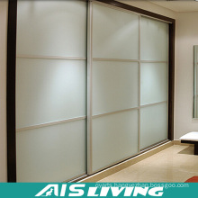 Modern White Glass Door Wardrobe Closet (AIS-W040)